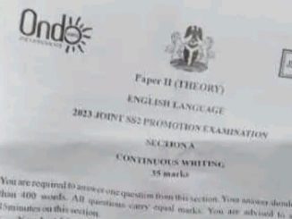 2024 Ondo joint English Language Now Out